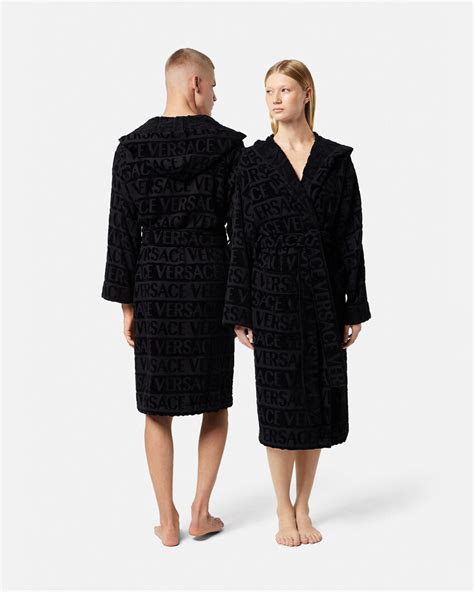 versace drap|Versace Allover Bathrobe Black .